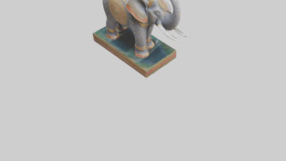 3D model Indian Elephant statue model VR / AR / low-poly