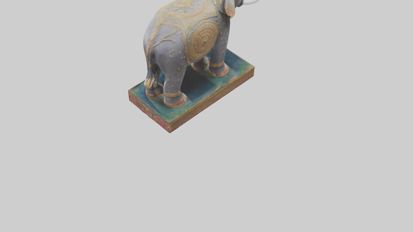 3D model Indian Elephant statue model VR / AR / low-poly