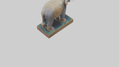 3D model Indian Elephant statue model VR / AR / low-poly