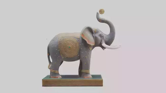 3D model Indian Elephant statue model VR / AR / low-poly