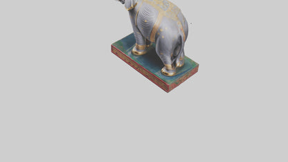 3D model Indian Elephant statue model VR / AR / low-poly