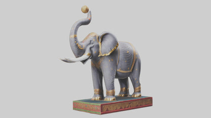 3D model Indian Elephant statue model VR / AR / low-poly