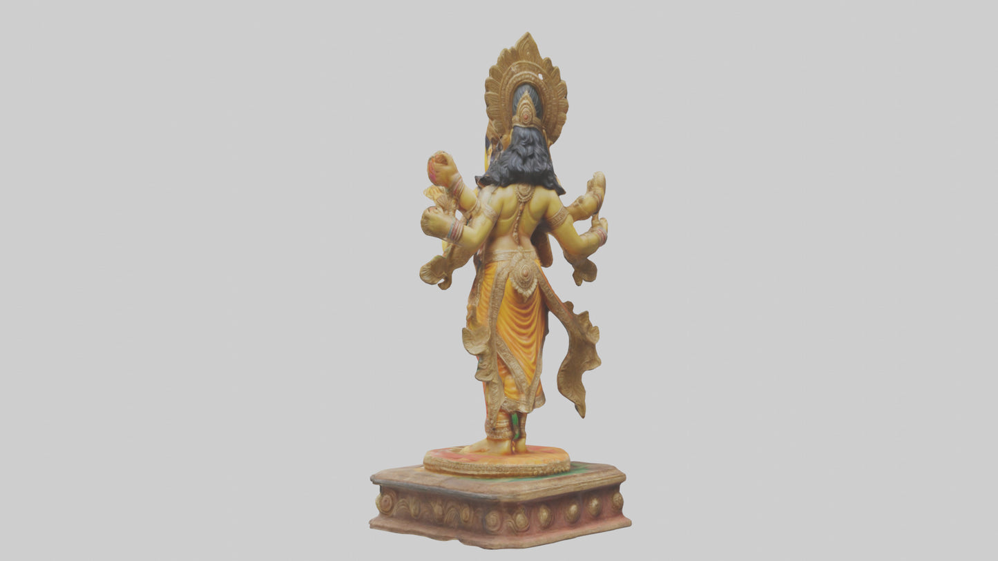 3D model Indian God statue model VR / AR / low-poly