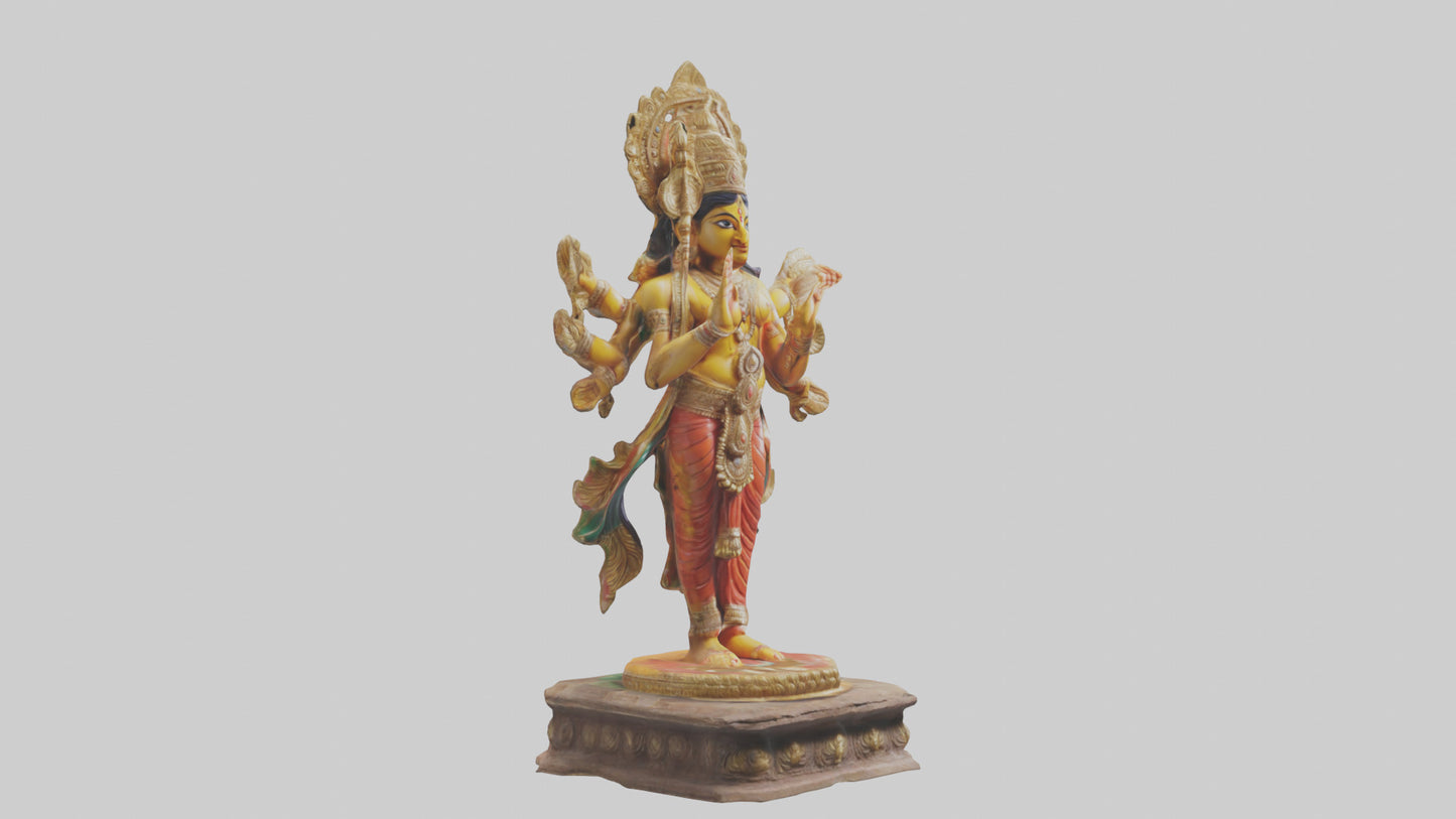 3D model Indian God statue model VR / AR / low-poly