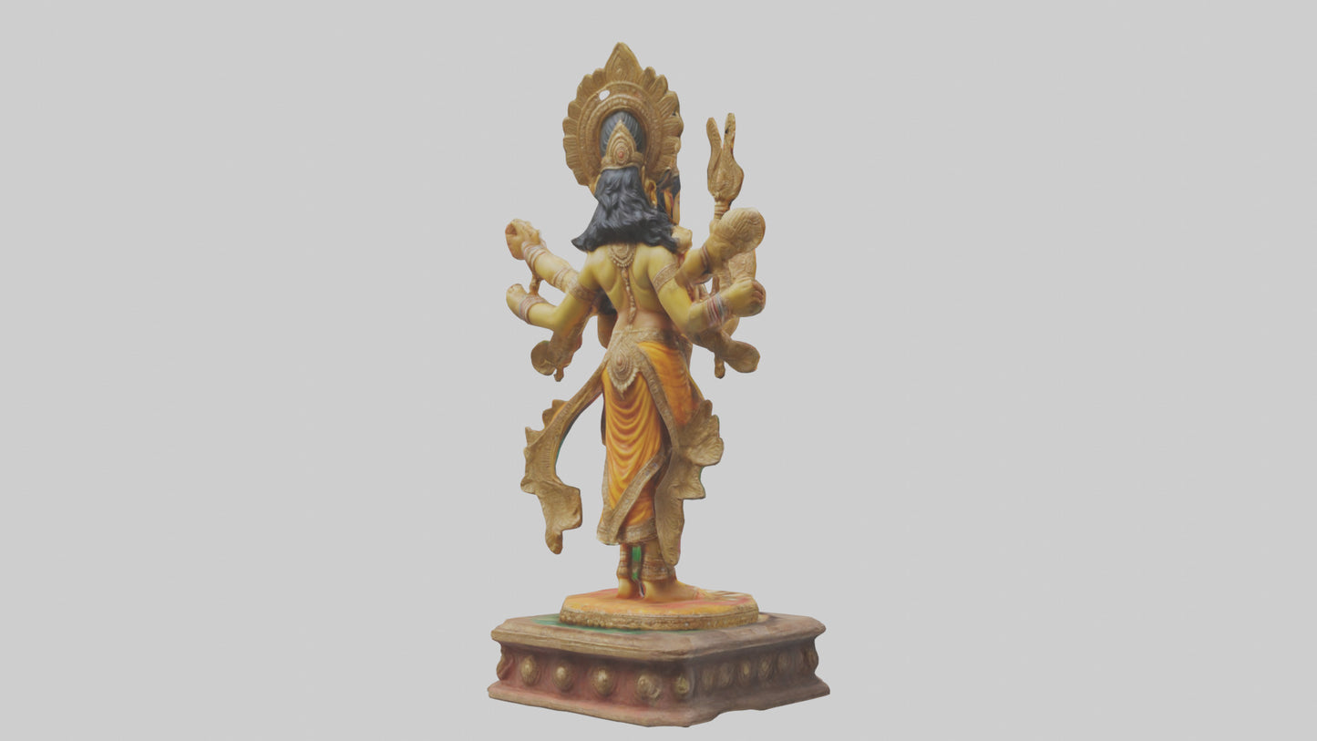 3D model Indian God statue model VR / AR / low-poly