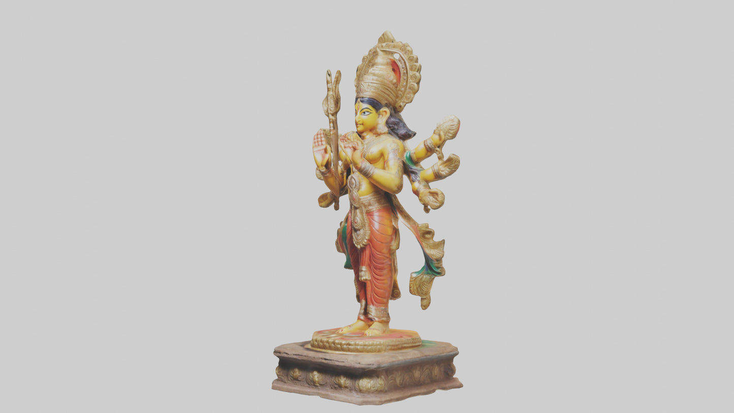 3D model Indian God statue model VR / AR / low-poly