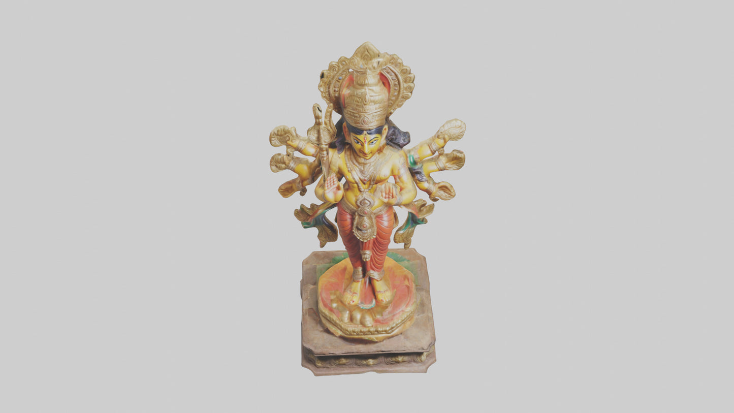 3D model Indian God statue model VR / AR / low-poly