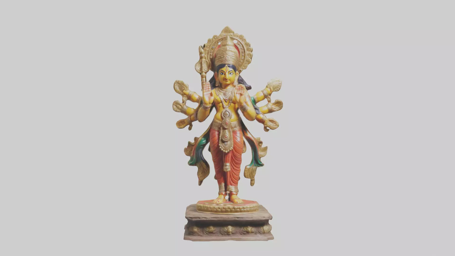 3D model Indian God statue model VR / AR / low-poly