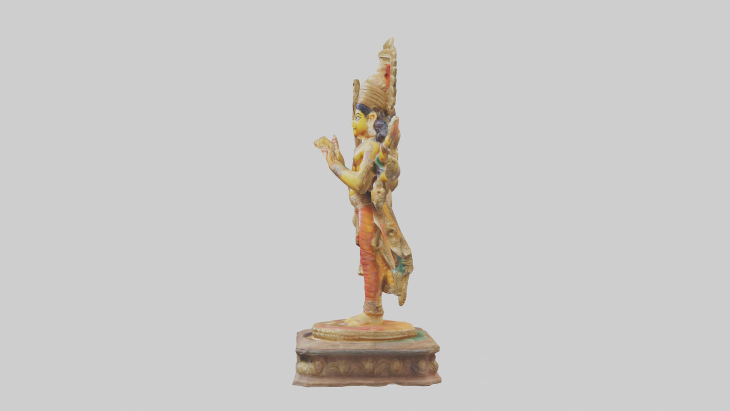 3D model Indian God statue model VR / AR / low-poly