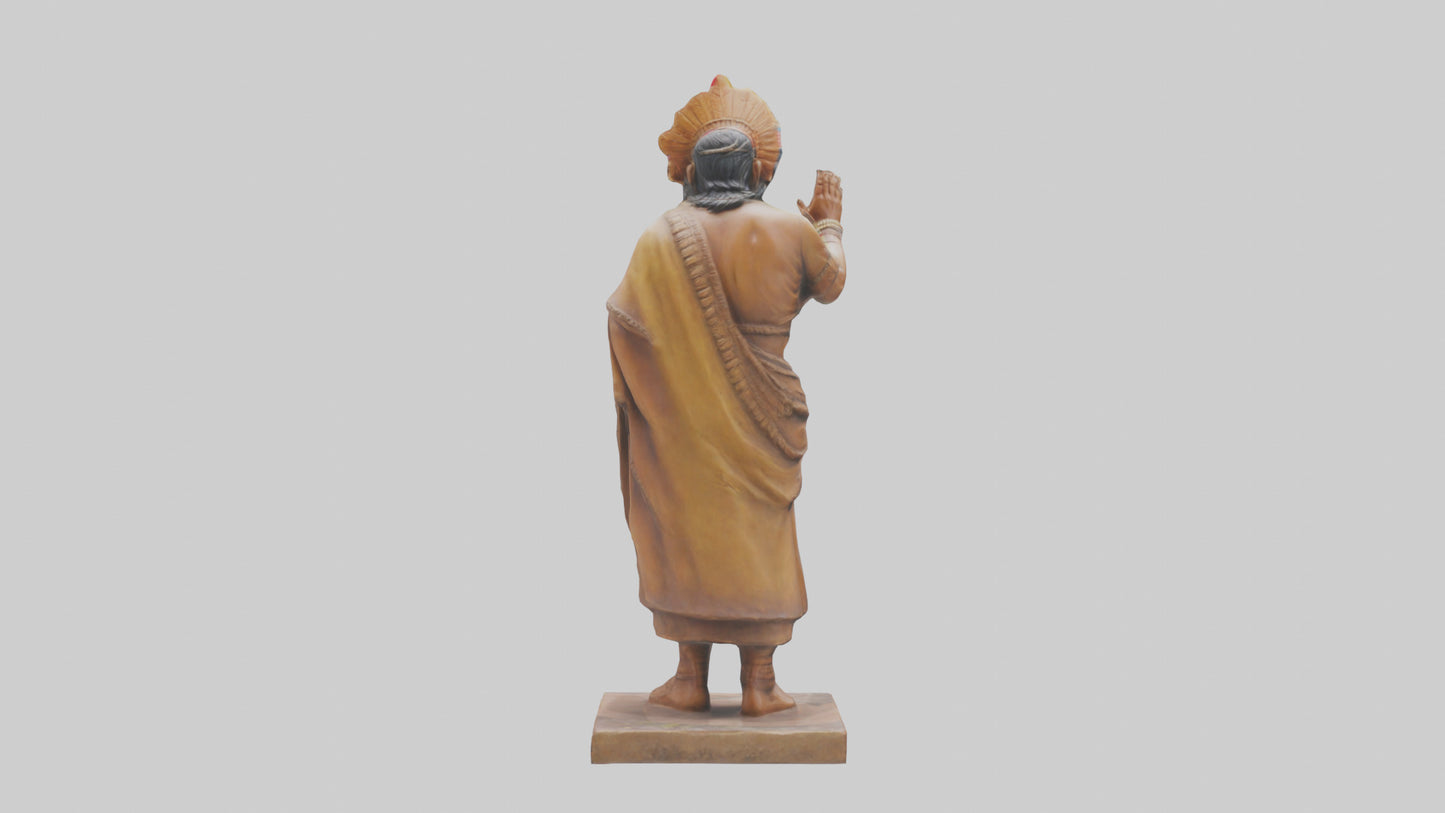 Indian Leader statue model VR / AR / low-poly