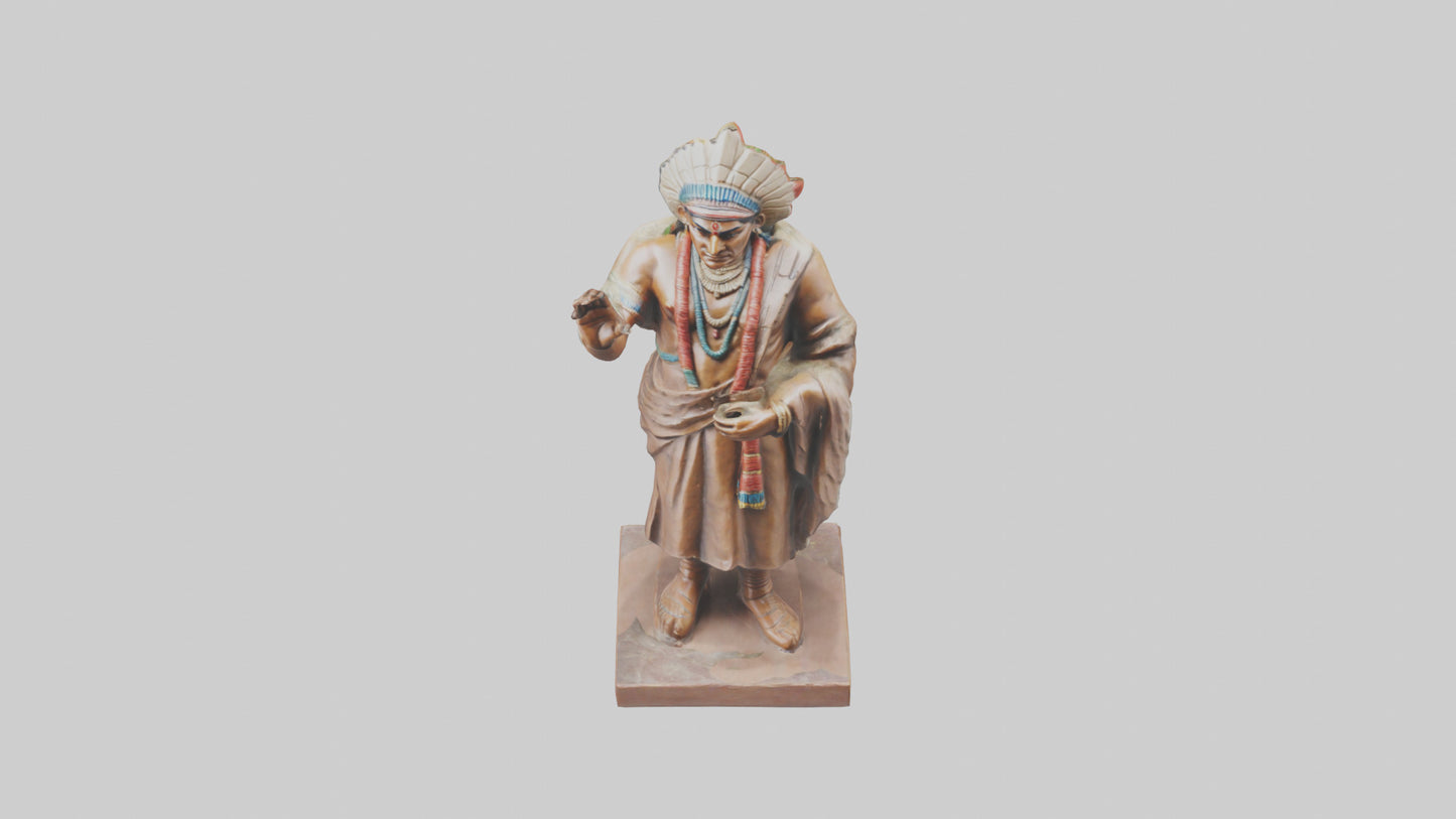 Indian Leader statue model VR / AR / low-poly