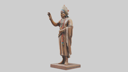 Indian Leader statue model VR / AR / low-poly