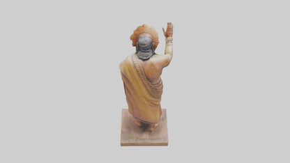 Indian Leader statue model VR / AR / low-poly