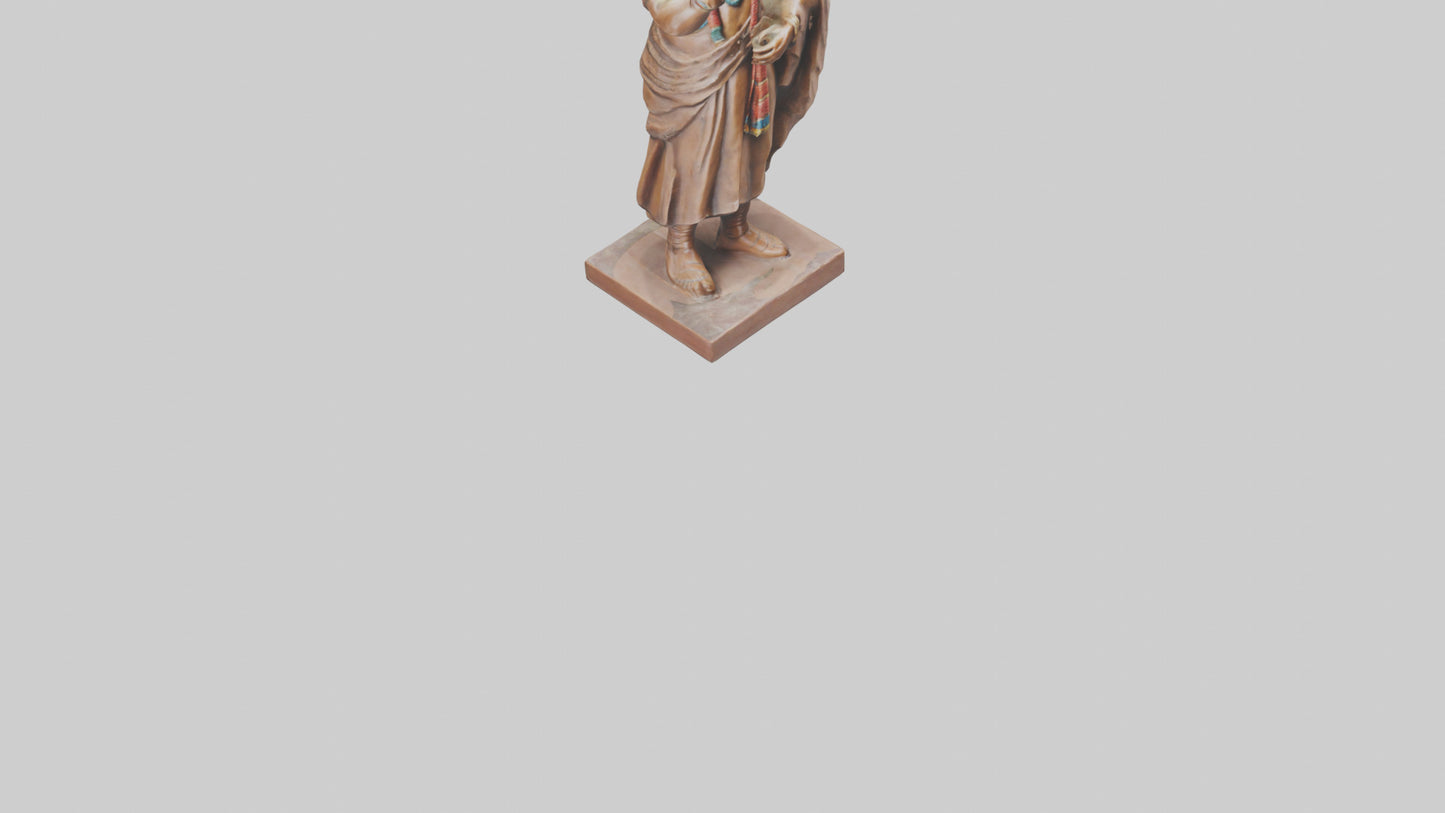 Indian Leader statue model VR / AR / low-poly