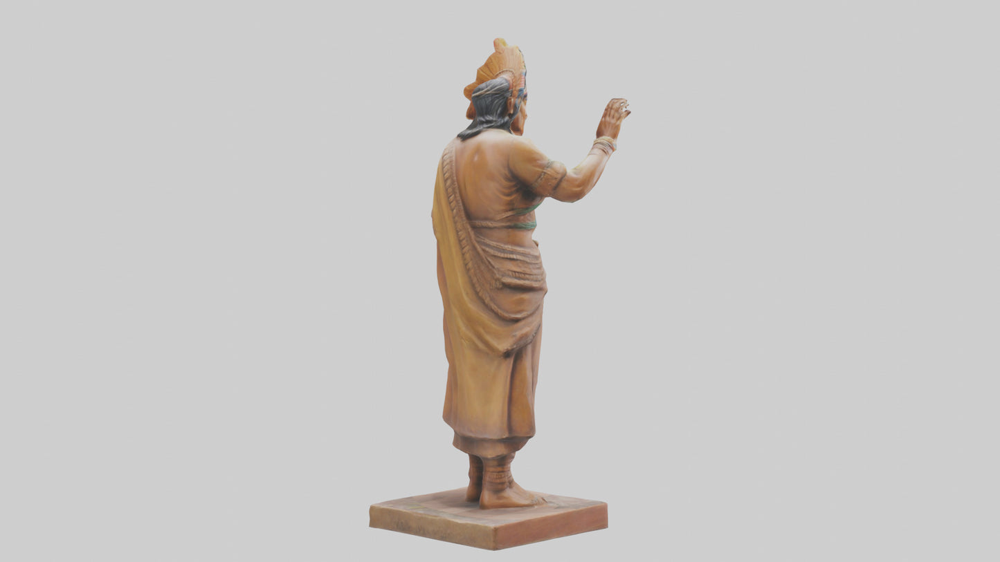 Indian Leader statue model VR / AR / low-poly