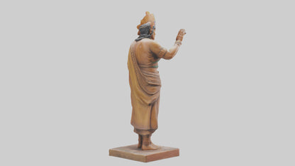 Indian Leader statue model VR / AR / low-poly