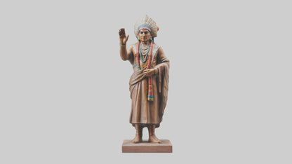 Indian Leader statue model VR / AR / low-poly