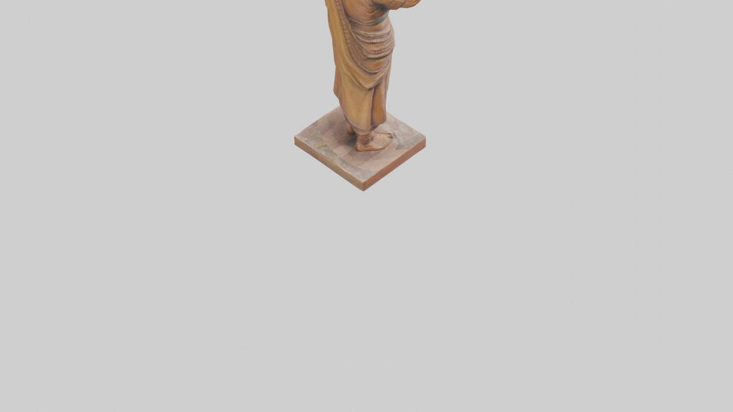 Indian Leader statue model VR / AR / low-poly