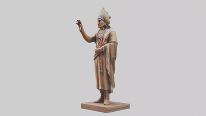 Indian Leader statue model VR / AR / low-poly