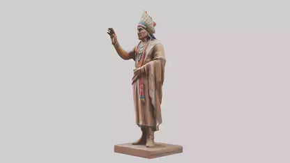 Indian Leader statue model VR / AR / low-poly