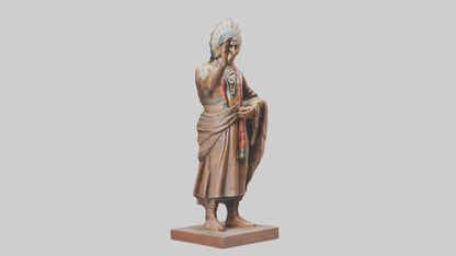 Indian Leader statue model VR / AR / low-poly