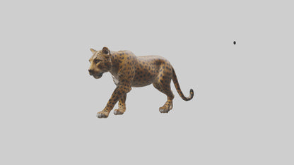 3D model Indian Leopard stalking model VR / AR / low-poly