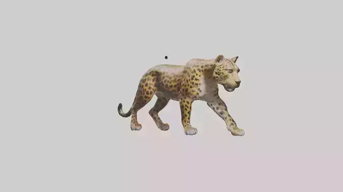 3D model Indian Leopard stalking model VR / AR / low-poly