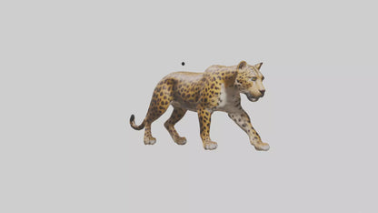 3D model Indian Leopard stalking model VR / AR / low-poly