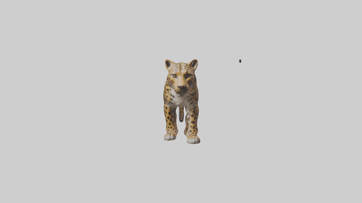 3D model Indian Leopard stalking model VR / AR / low-poly