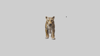 3D model Indian Leopard stalking model VR / AR / low-poly