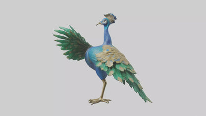 3D model Indian Peafowl statue model VR / AR / low-poly