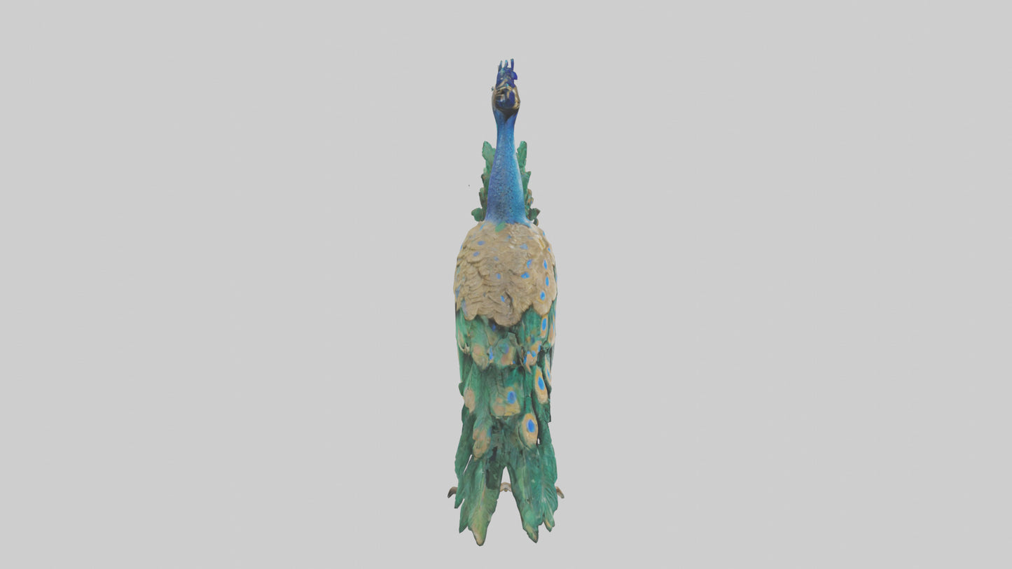 3D model Indian Peafowl statue model VR / AR / low-poly