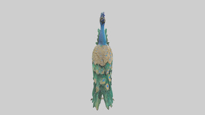 3D model Indian Peafowl statue model VR / AR / low-poly