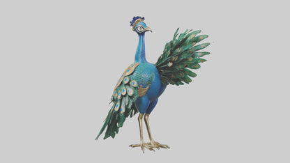 3D model Indian Peafowl statue model VR / AR / low-poly