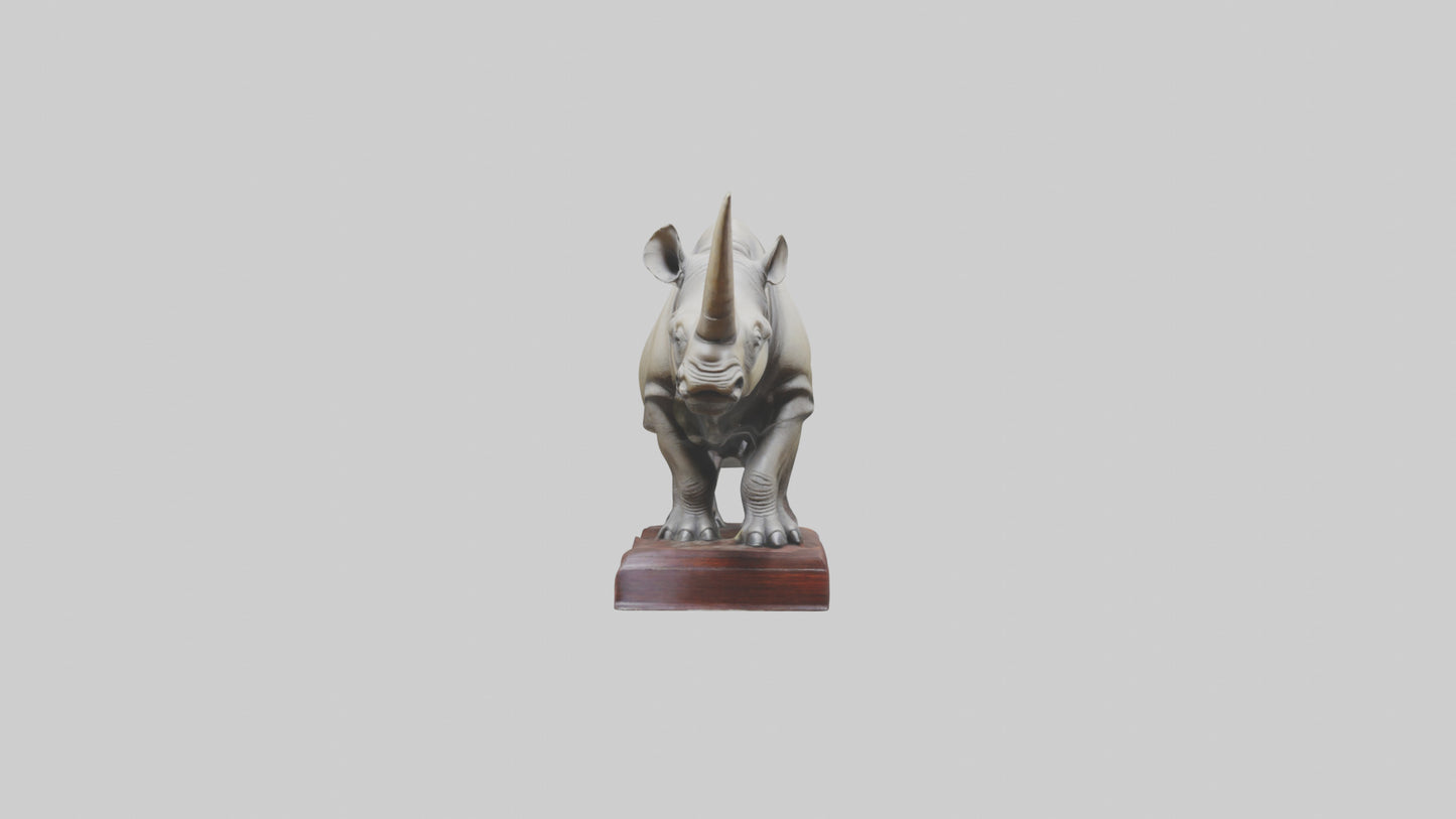 Indian Rhinoceros statue model VR / AR / low-poly