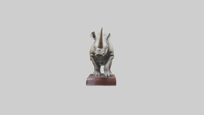 Indian Rhinoceros statue model VR / AR / low-poly
