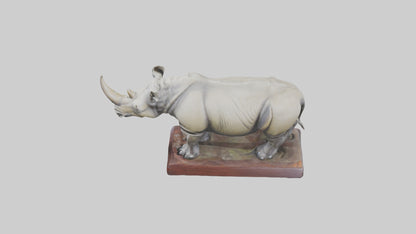 Indian Rhinoceros statue model VR / AR / low-poly