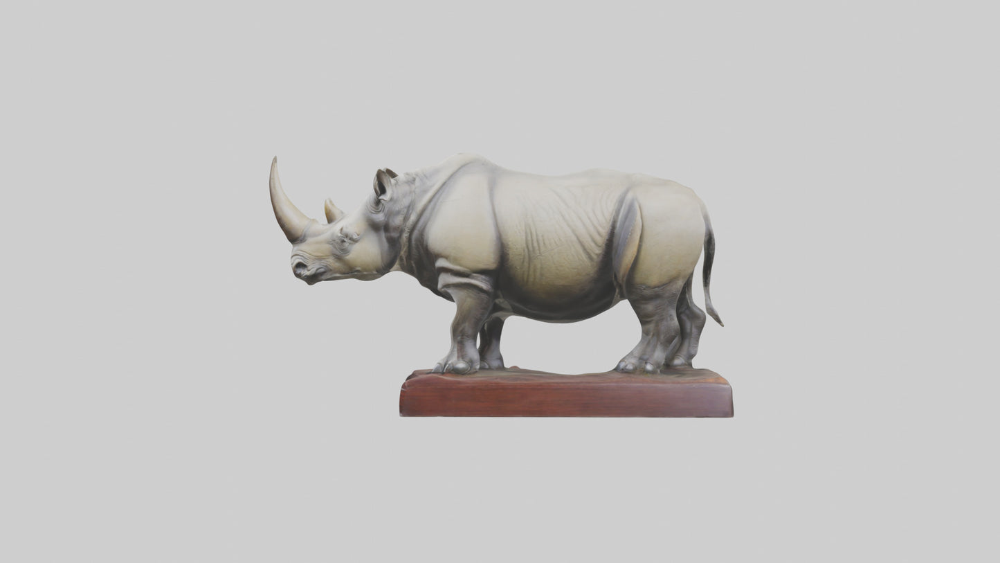 Indian Rhinoceros statue model VR / AR / low-poly