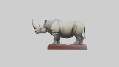 Indian Rhinoceros statue model VR / AR / low-poly