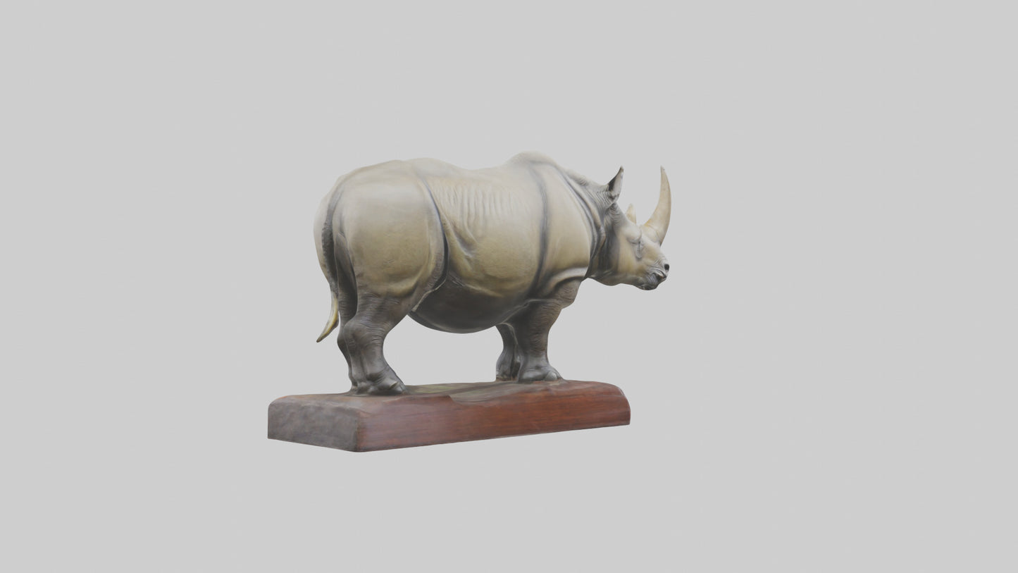 Indian Rhinoceros statue model VR / AR / low-poly