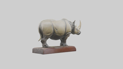 Indian Rhinoceros statue model VR / AR / low-poly