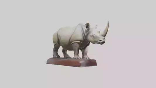 Indian Rhinoceros statue model VR / AR / low-poly