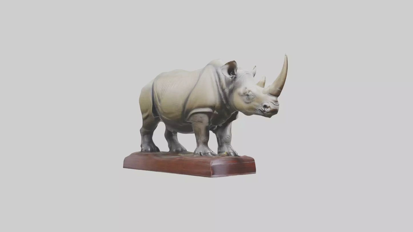Indian Rhinoceros statue model VR / AR / low-poly