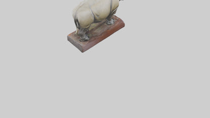 Indian Rhinoceros statue model VR / AR / low-poly