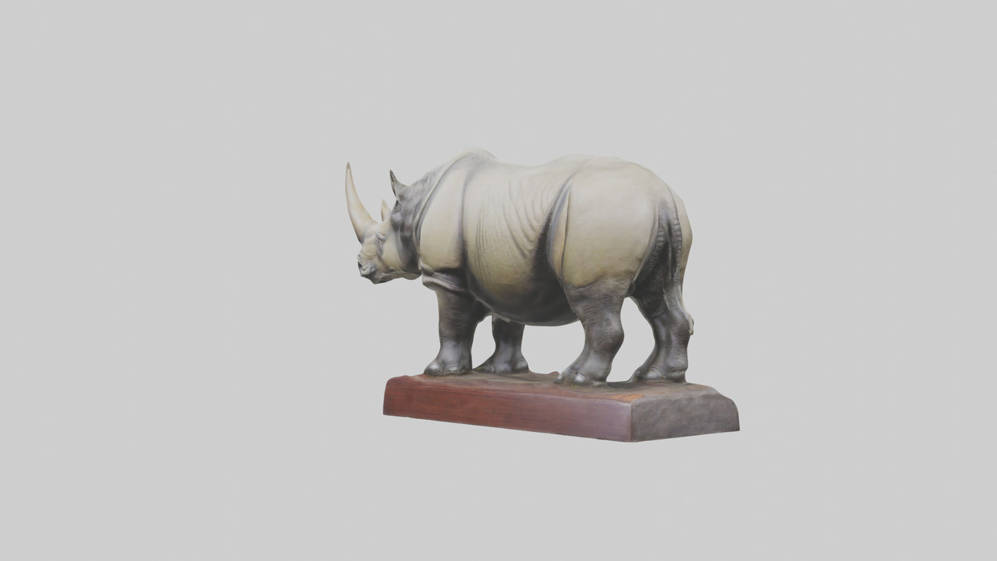 Indian Rhinoceros statue model VR / AR / low-poly