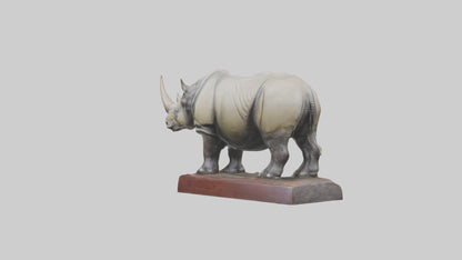 Indian Rhinoceros statue model VR / AR / low-poly