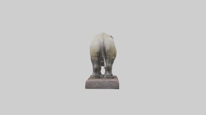 Indian Rhinoceros statue model VR / AR / low-poly