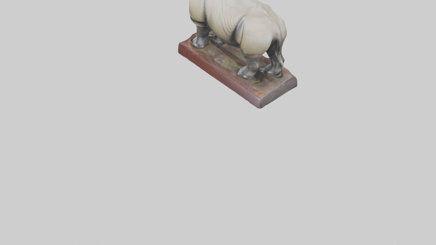Indian Rhinoceros statue model VR / AR / low-poly