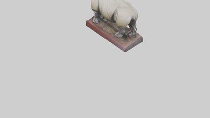 Indian Rhinoceros statue model VR / AR / low-poly