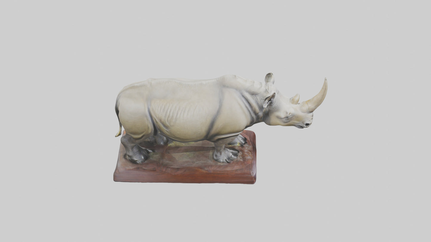 Indian Rhinoceros statue model VR / AR / low-poly
